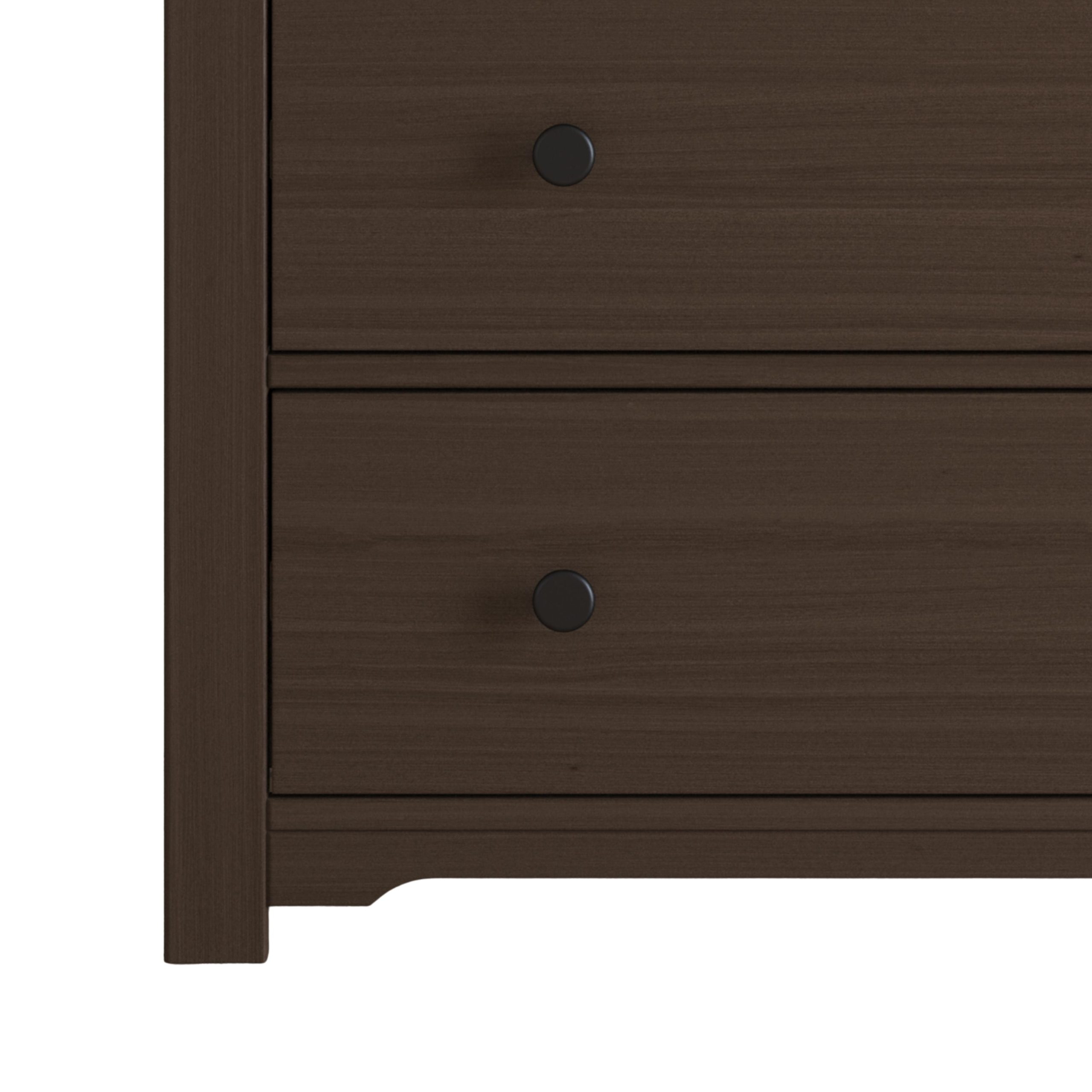 Harmony 3-Drawer Dresser with Changing Table Topper. Brushed Truffle - Image 4