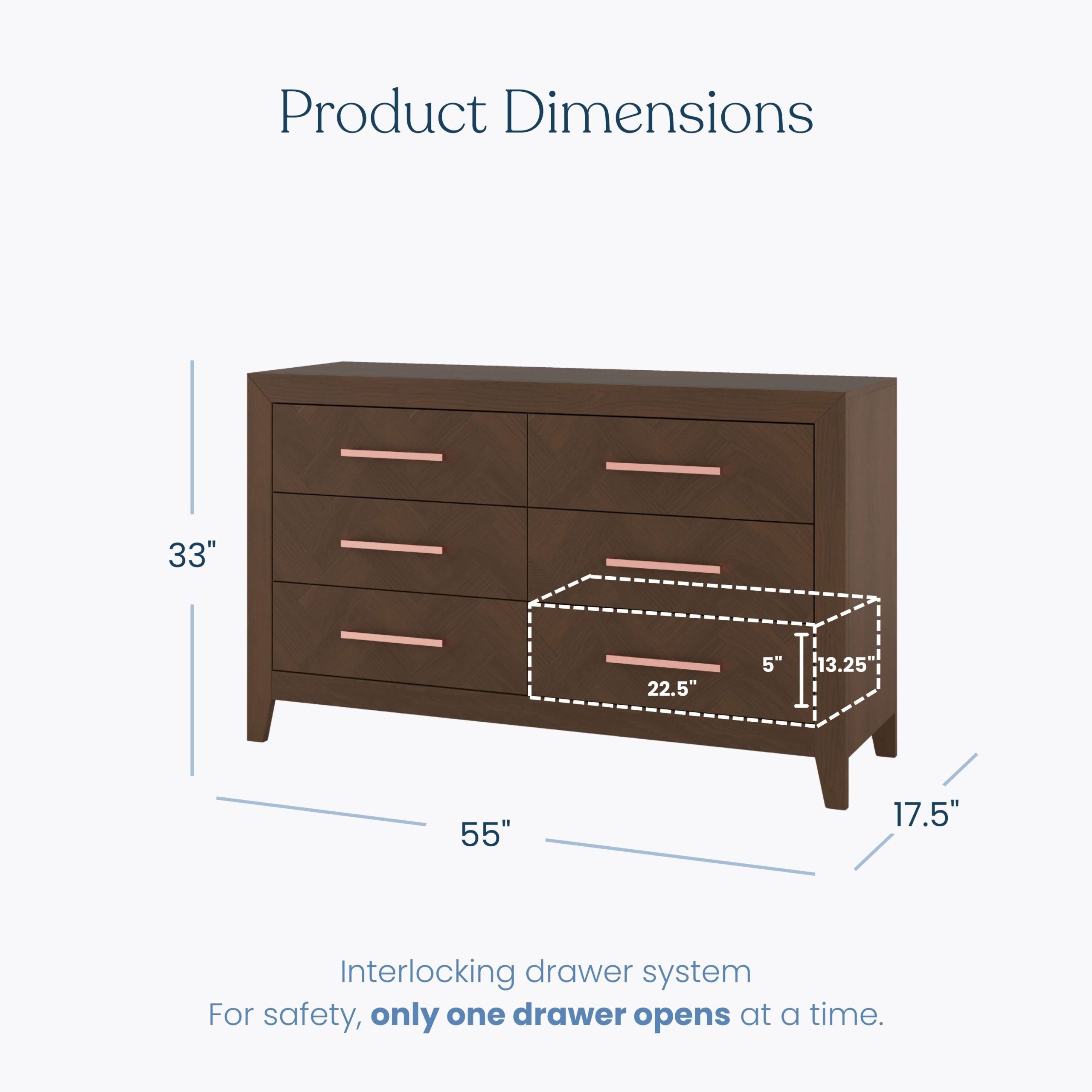 Kieran 3 Piece Nusery Set with Crib. Dresser and Chest - Image 6