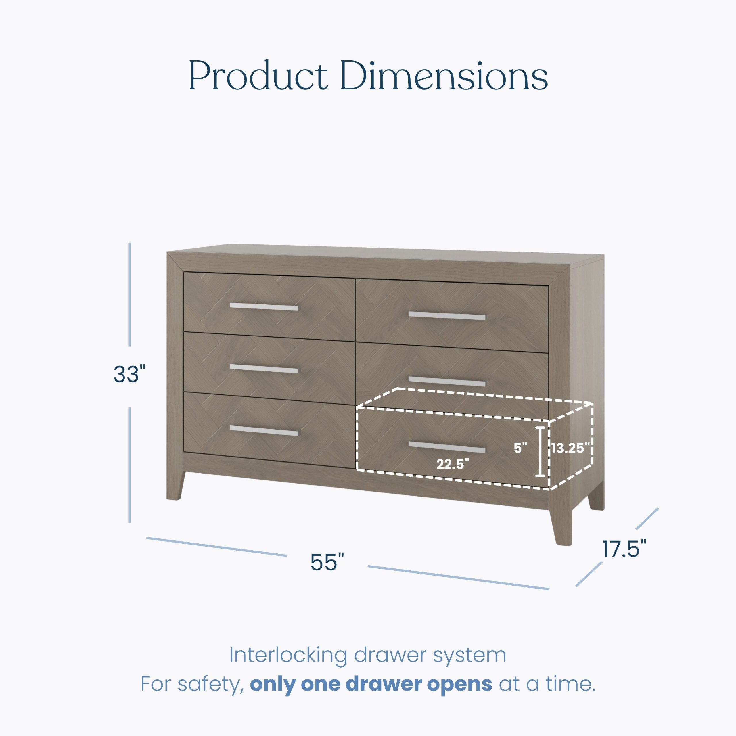 Kieran 3 Piece Nusery Set with Crib. Dresser and Chest - Image 6