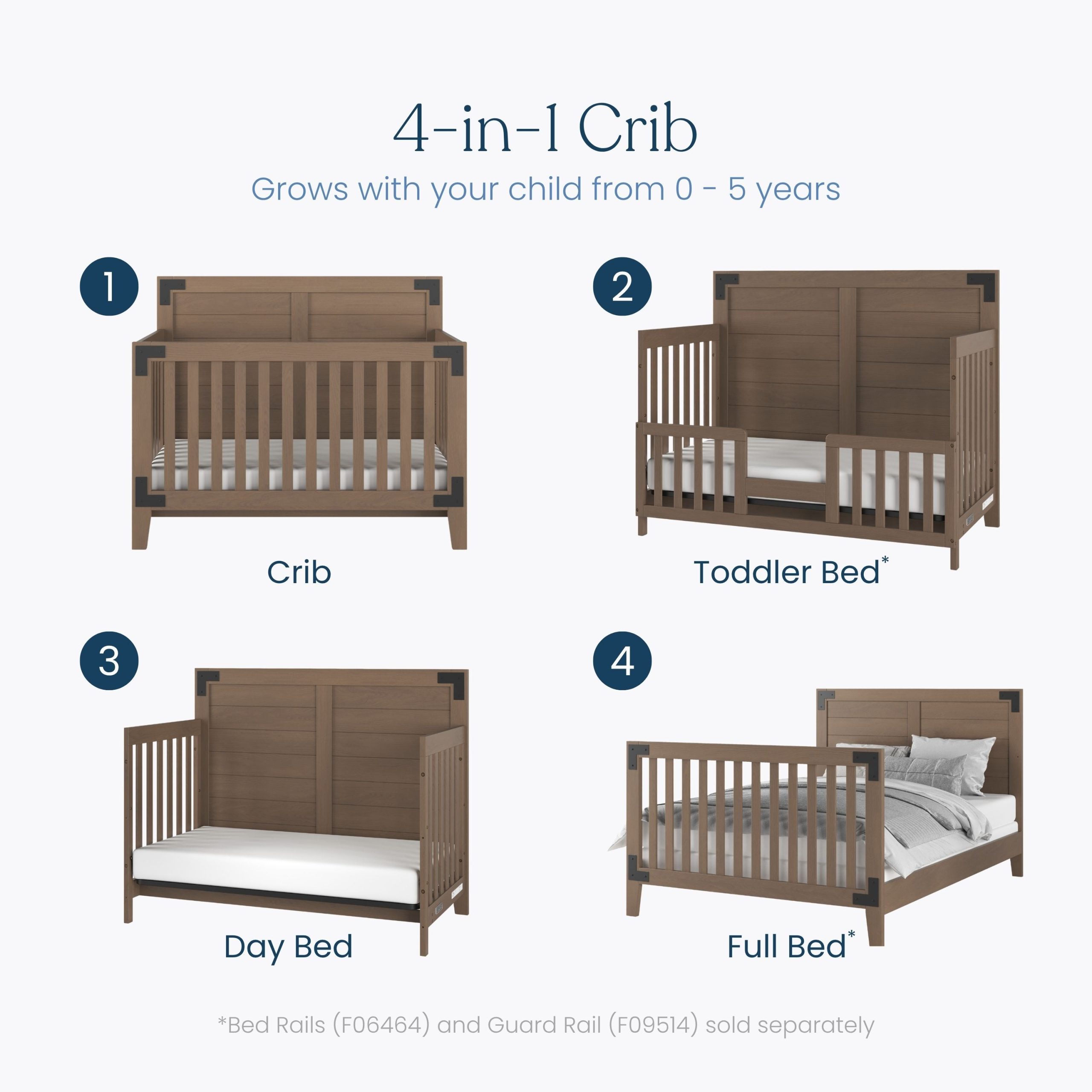 Lucas 2-Piece Nursery Set with Crib and Dresser - Image 3