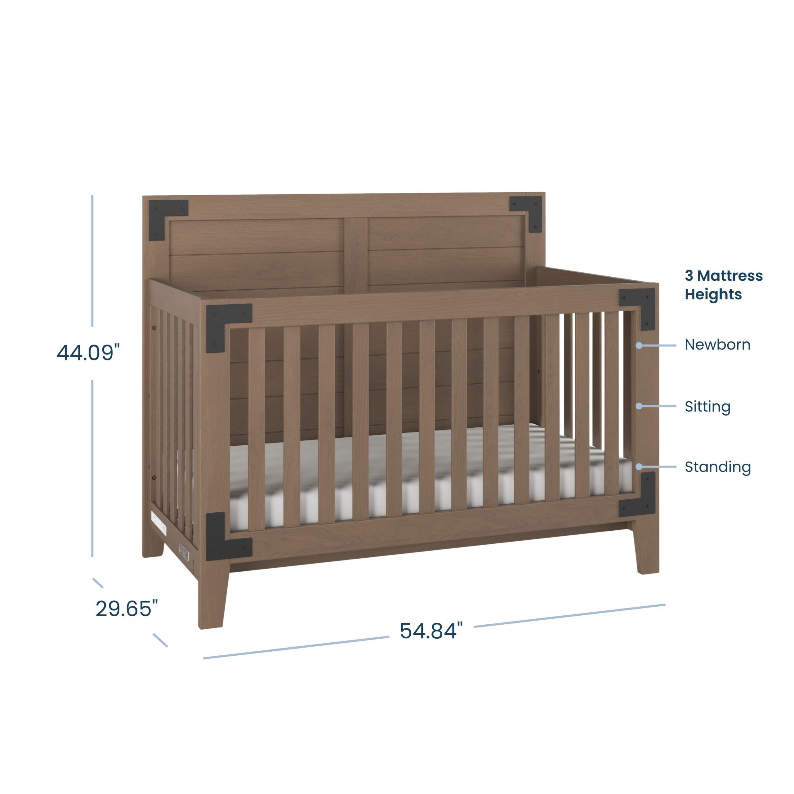 Lucas 2-Piece Nursery Set with Crib and Dresser - Image 2