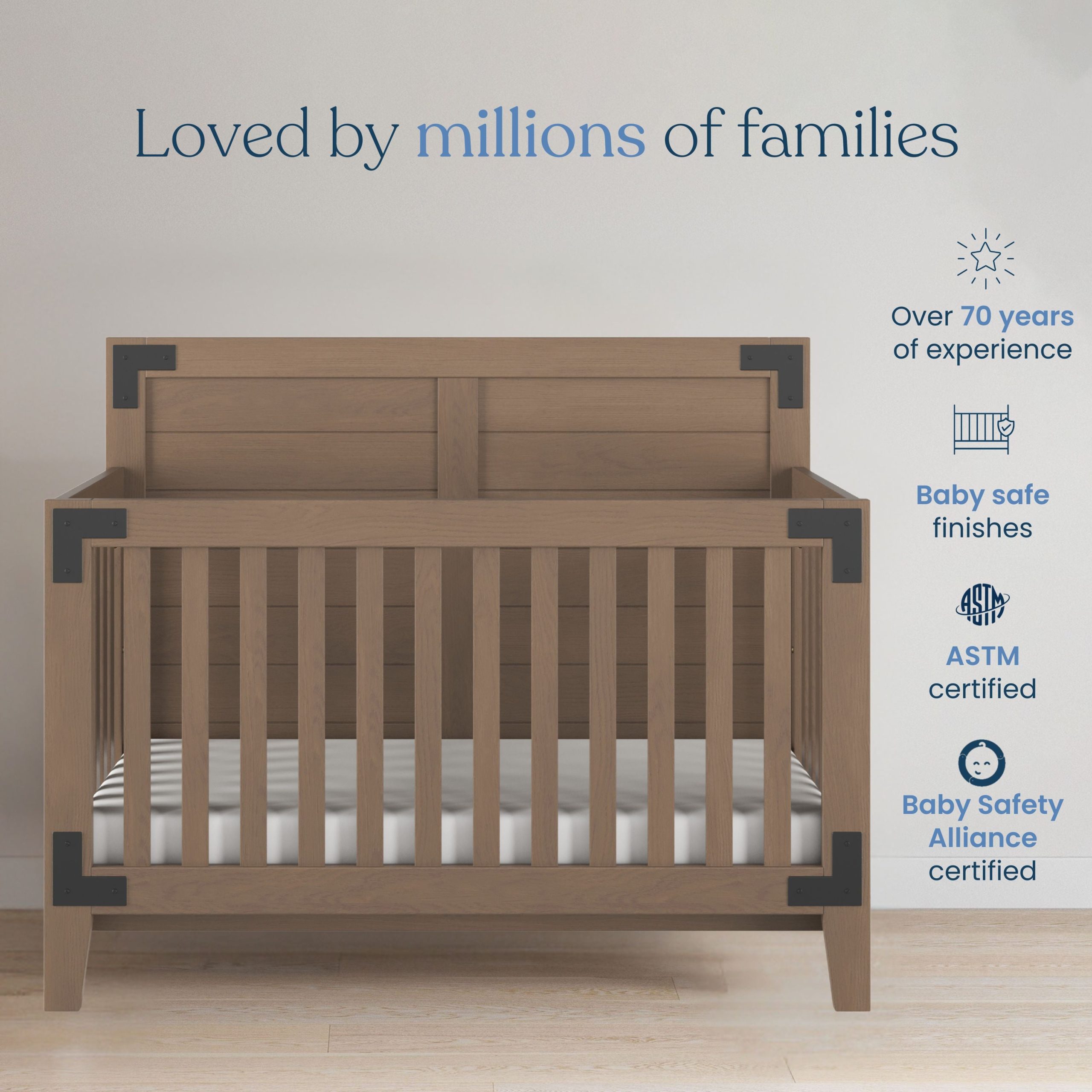 Lucas 2-Piece Nursery Set with Crib and Dresser - Image 4