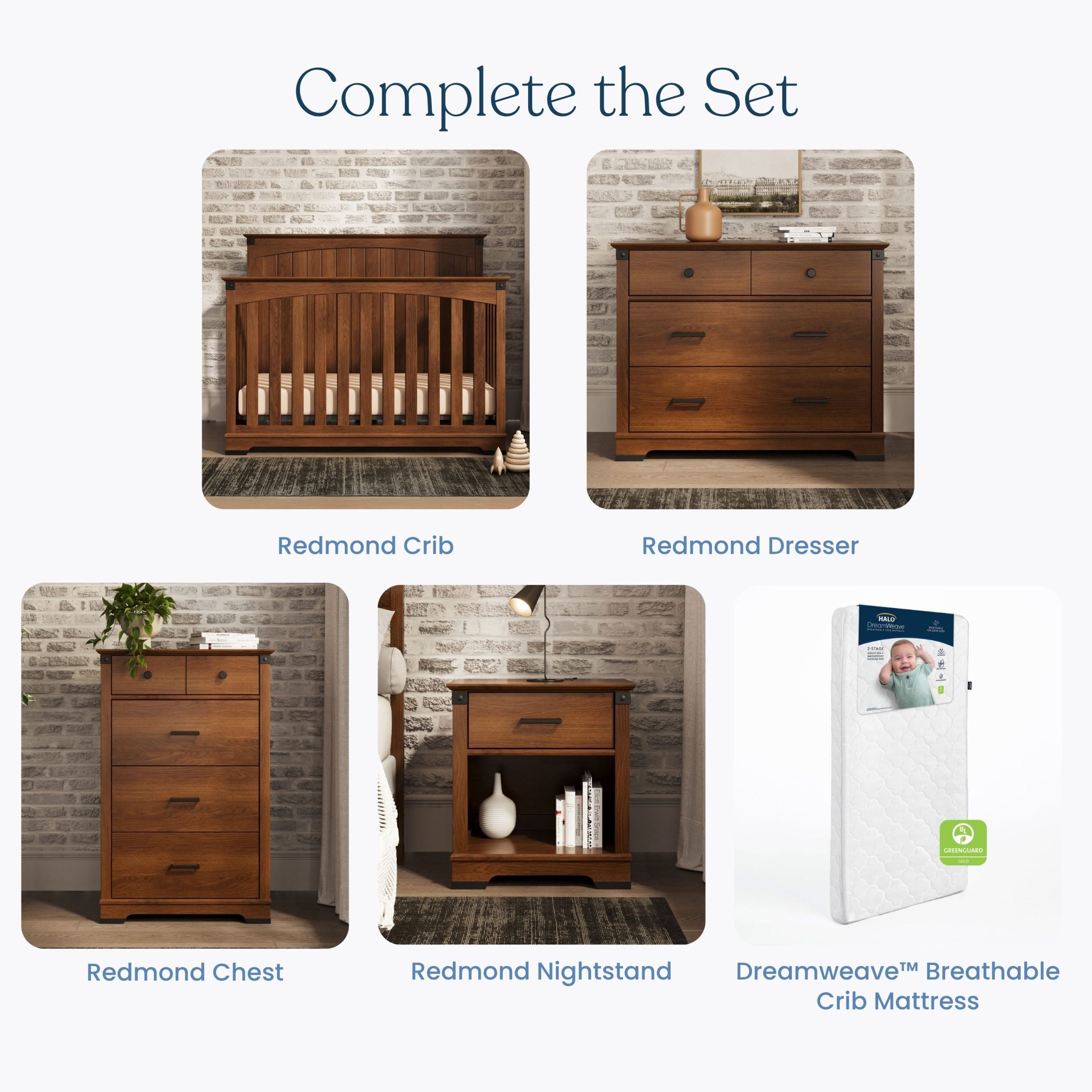 Redmond 3 Piece Nursery Set with Crib. Dresser and Chest - Image 10