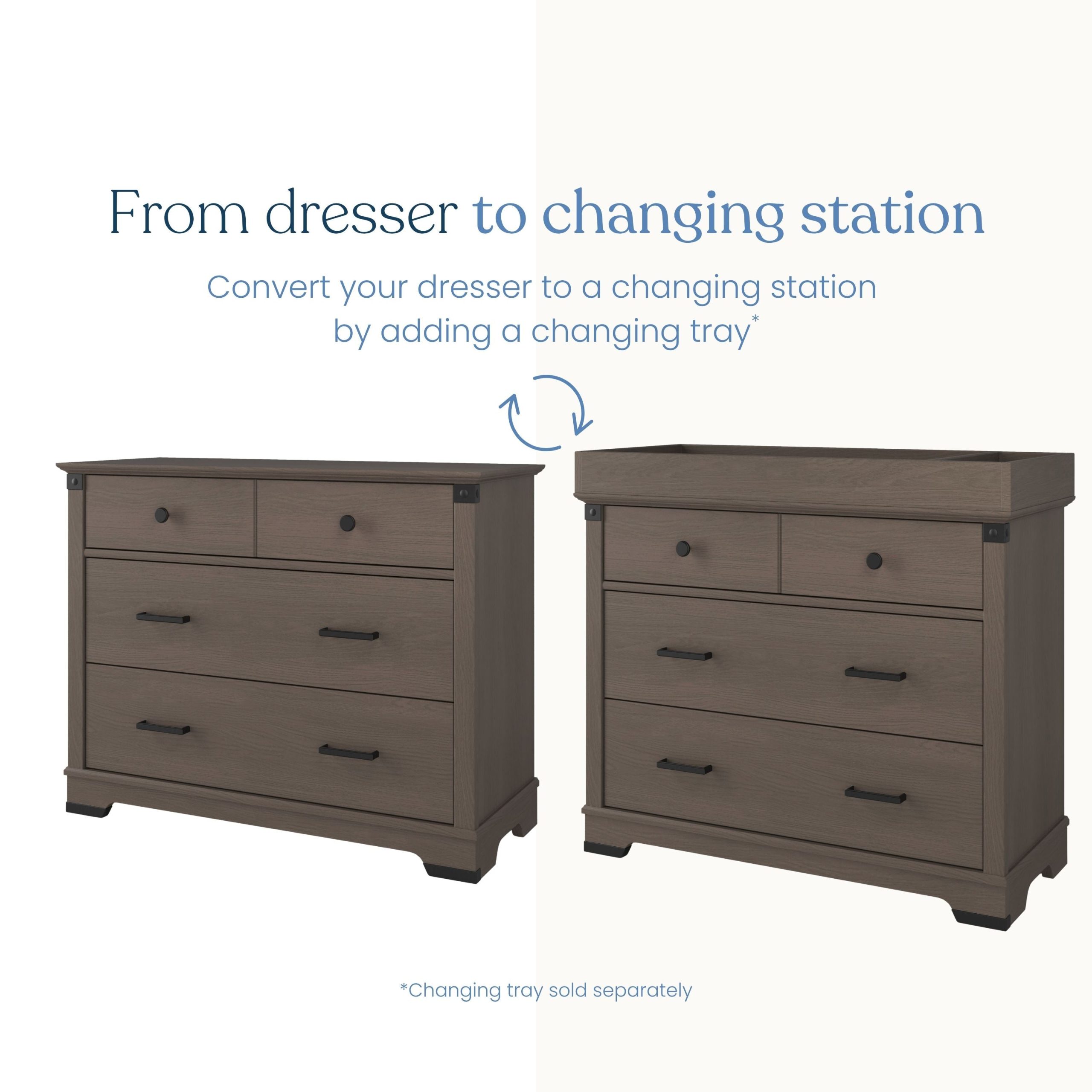 Redmond 3 Piece Nursery Set with Crib. Dresser and Chest - Image 7