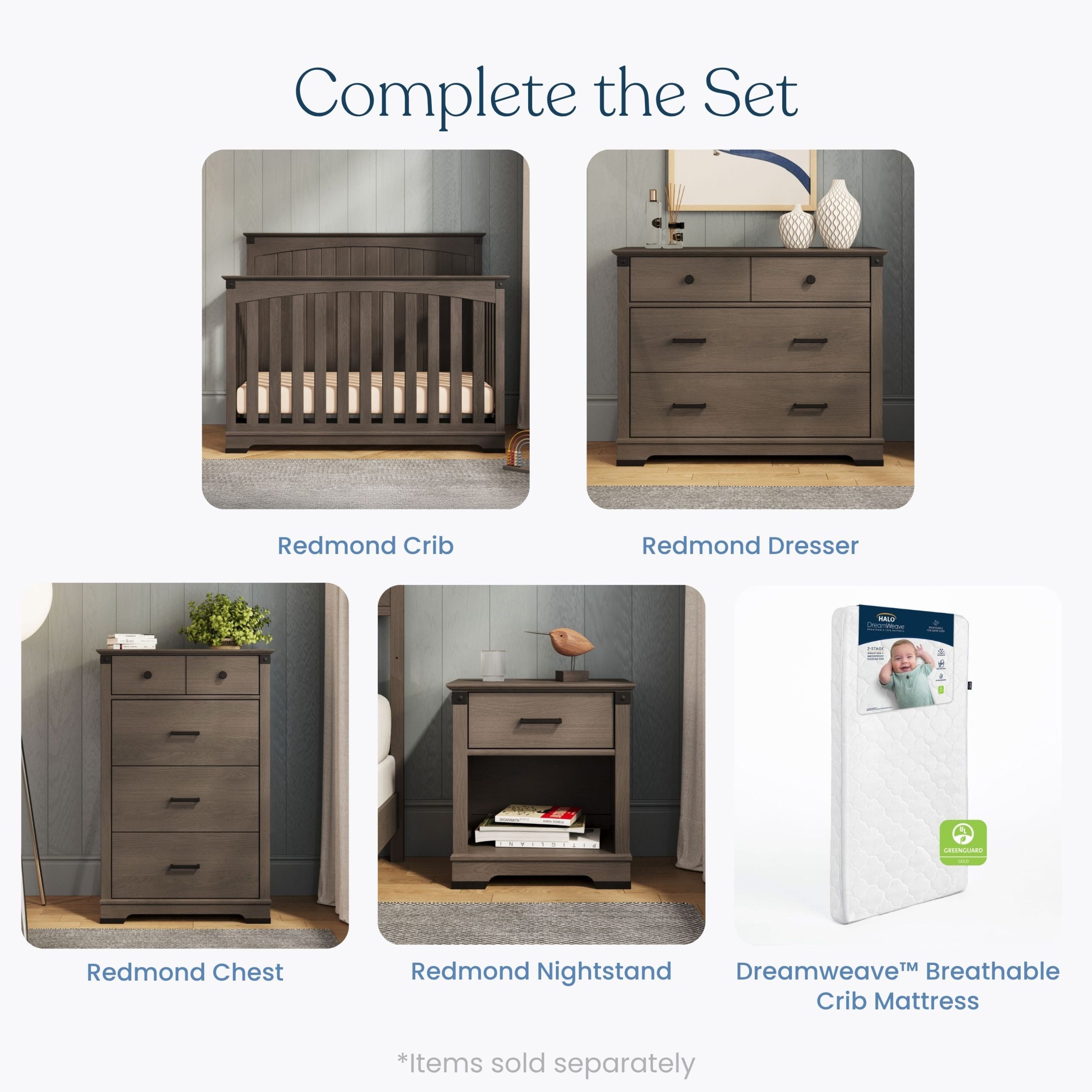 Redmond 3 Piece Nursery Set with Crib. Dresser and Chest - Image 10