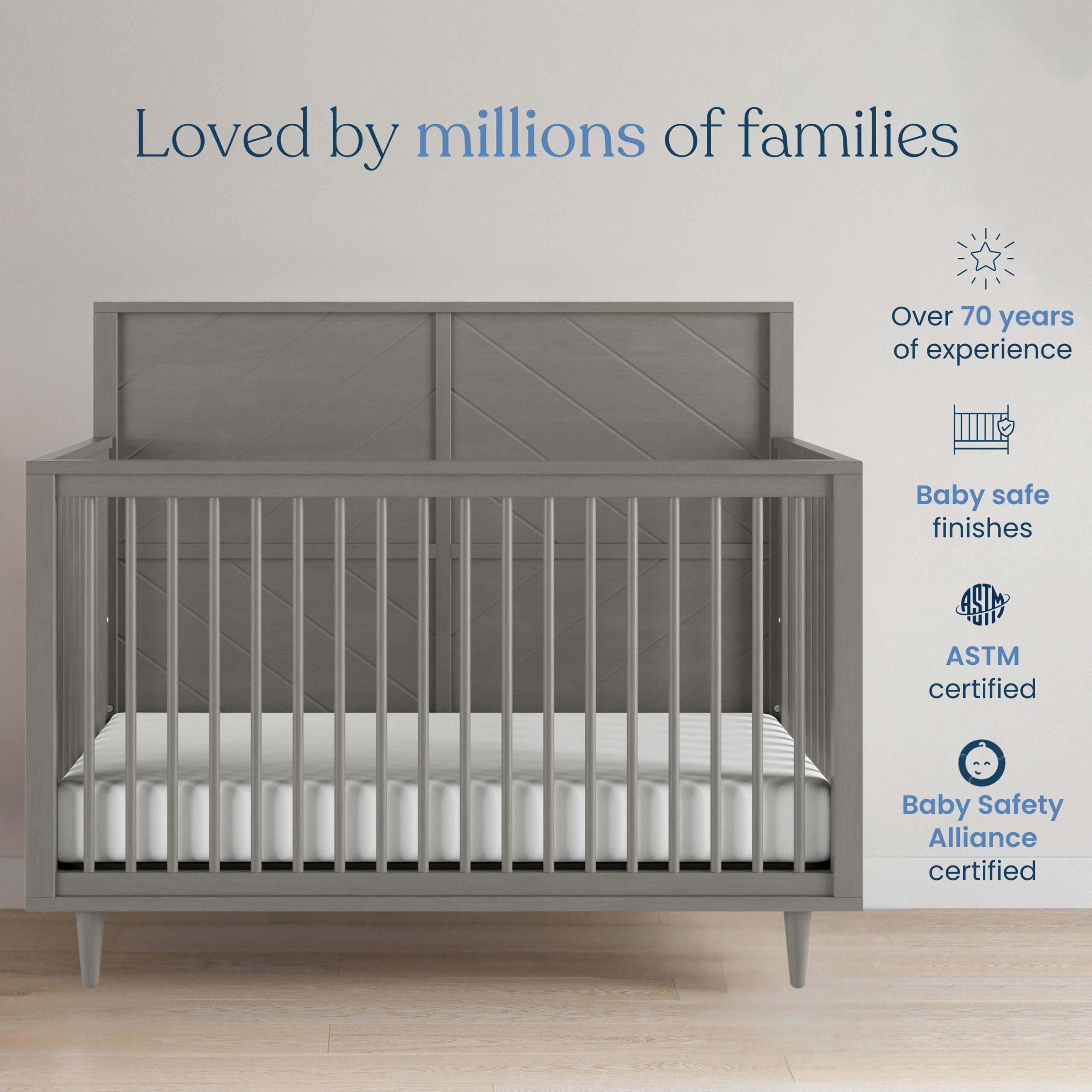 Surrey Hill 3-Piece Nursery Set with Crib. Dresser and Chest - Image 4