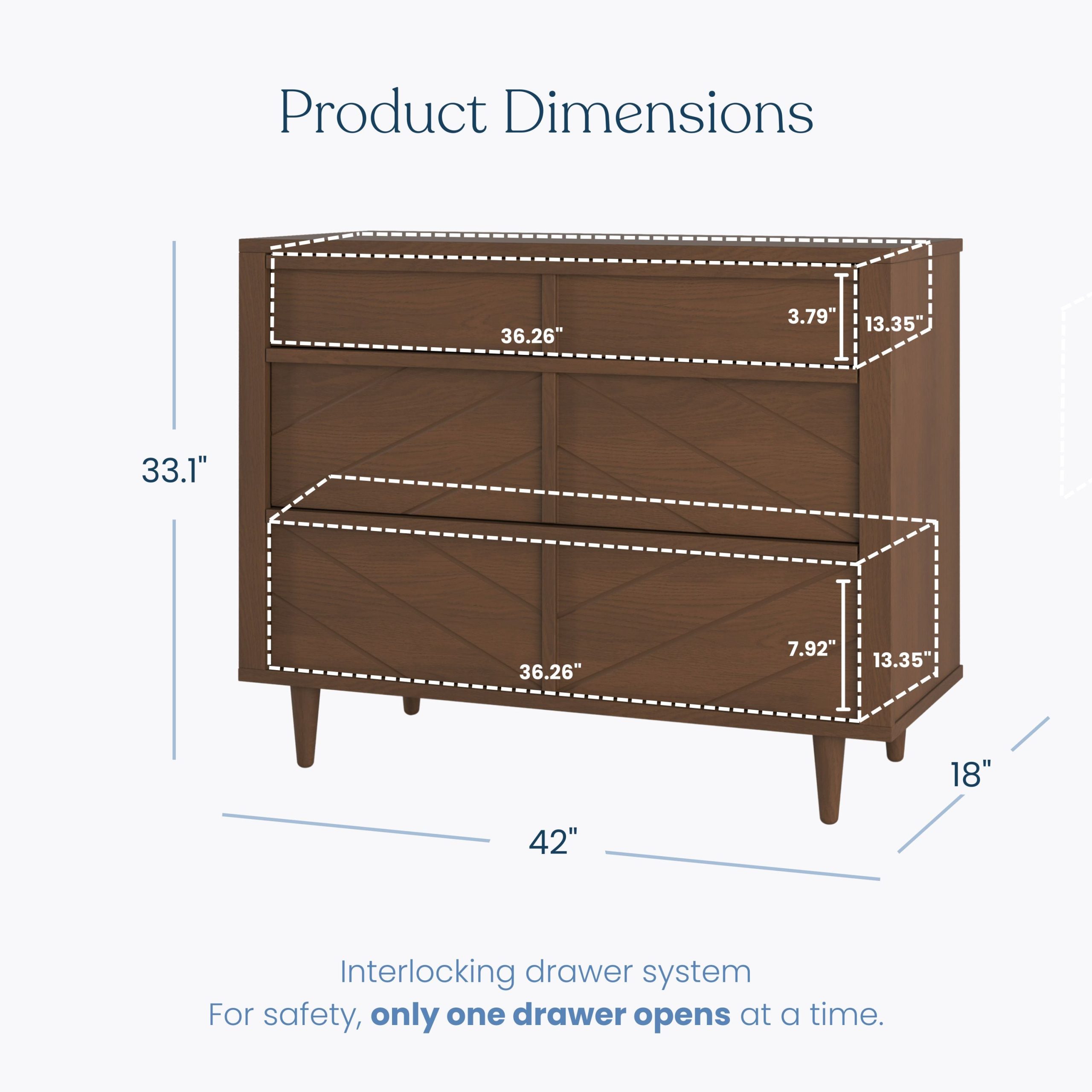 Surrey Hill 2-Piece Nursery Set with Crib and Dresser - Image 6