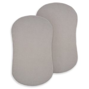 BassiNest® Fitted Sheet 100% Organic Cotton Muslin 2-Pack