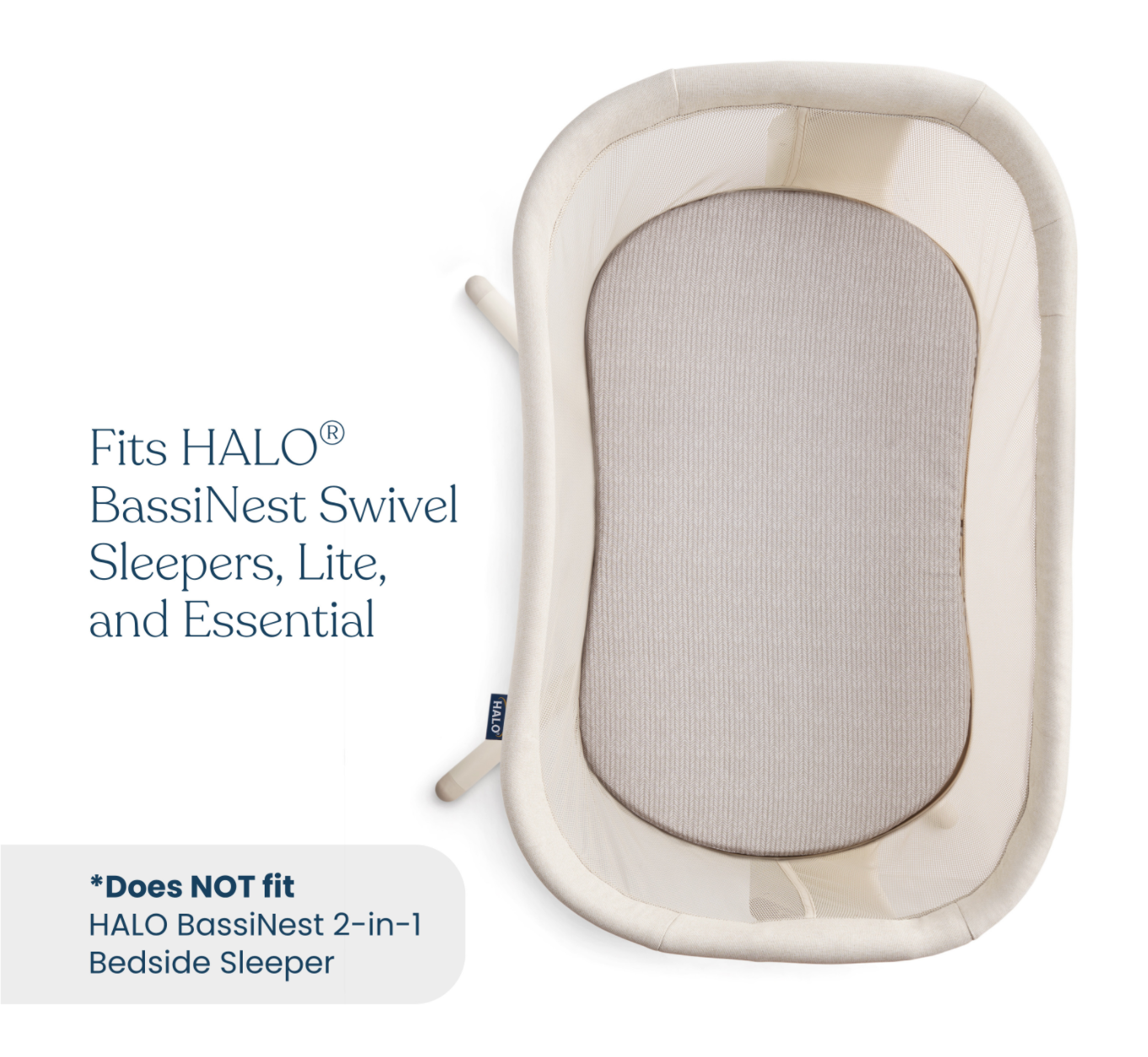 BassiNest® Fitted Sheet 100% Organic Cotton 2-Pack - Image 3