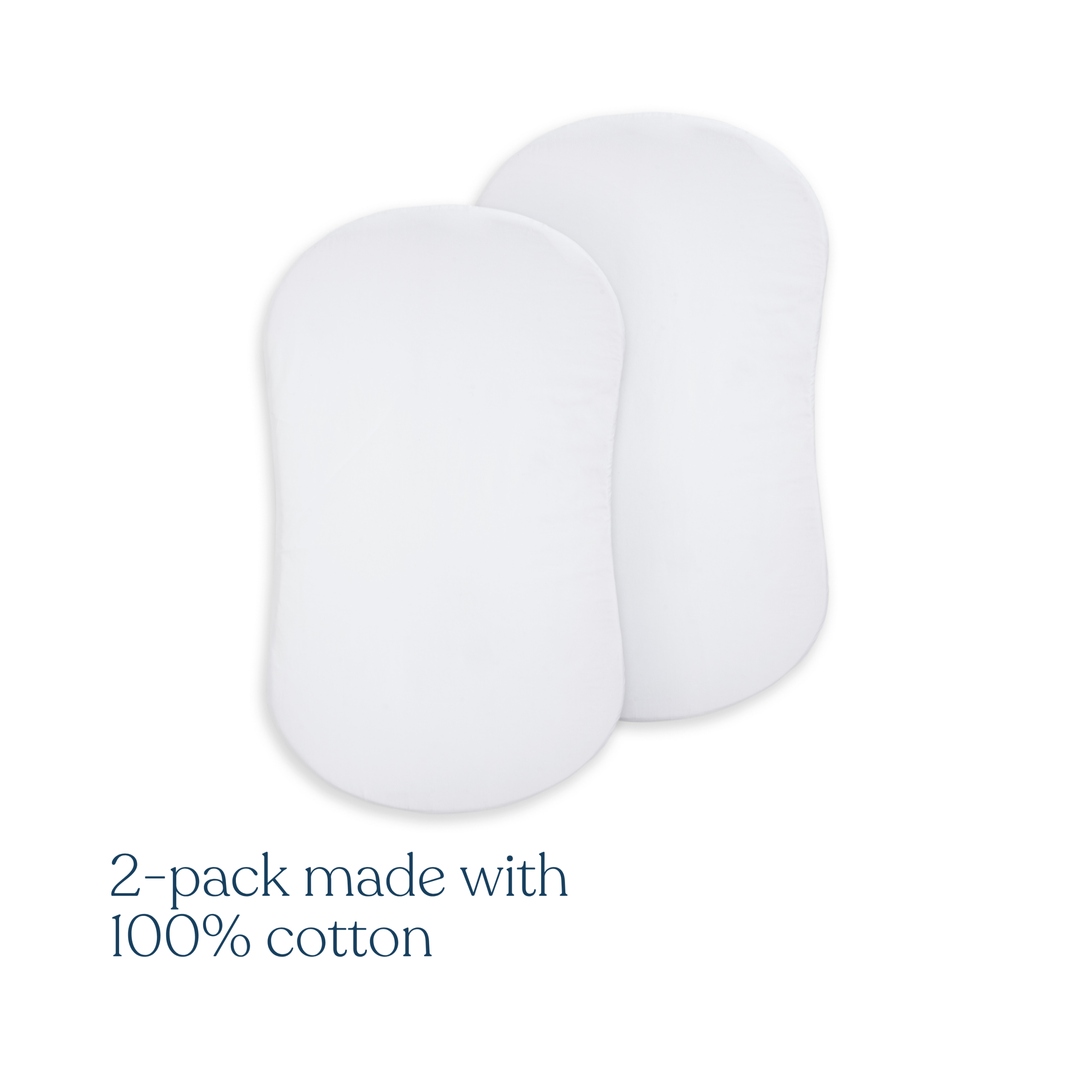 BassiNest® Fitted Sheet 100% Organic Cotton 2-Pack - Image 2
