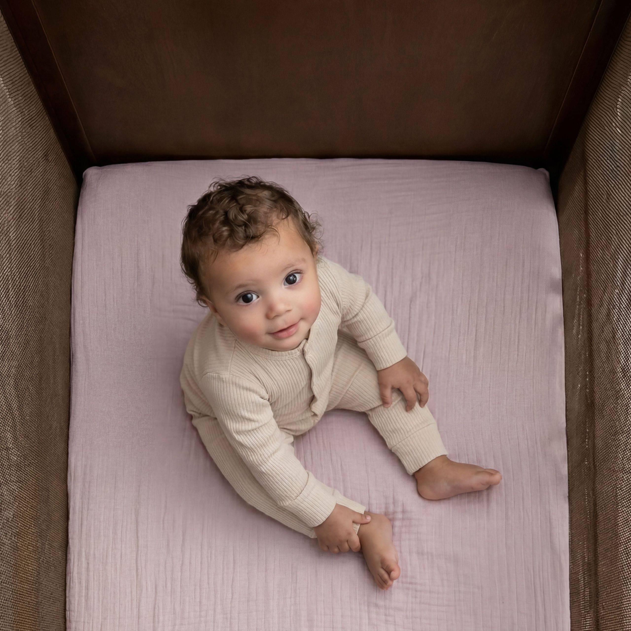 Fitted Crib Sheets 100% Organic Cotton Muslin 2 Pack - Image 5