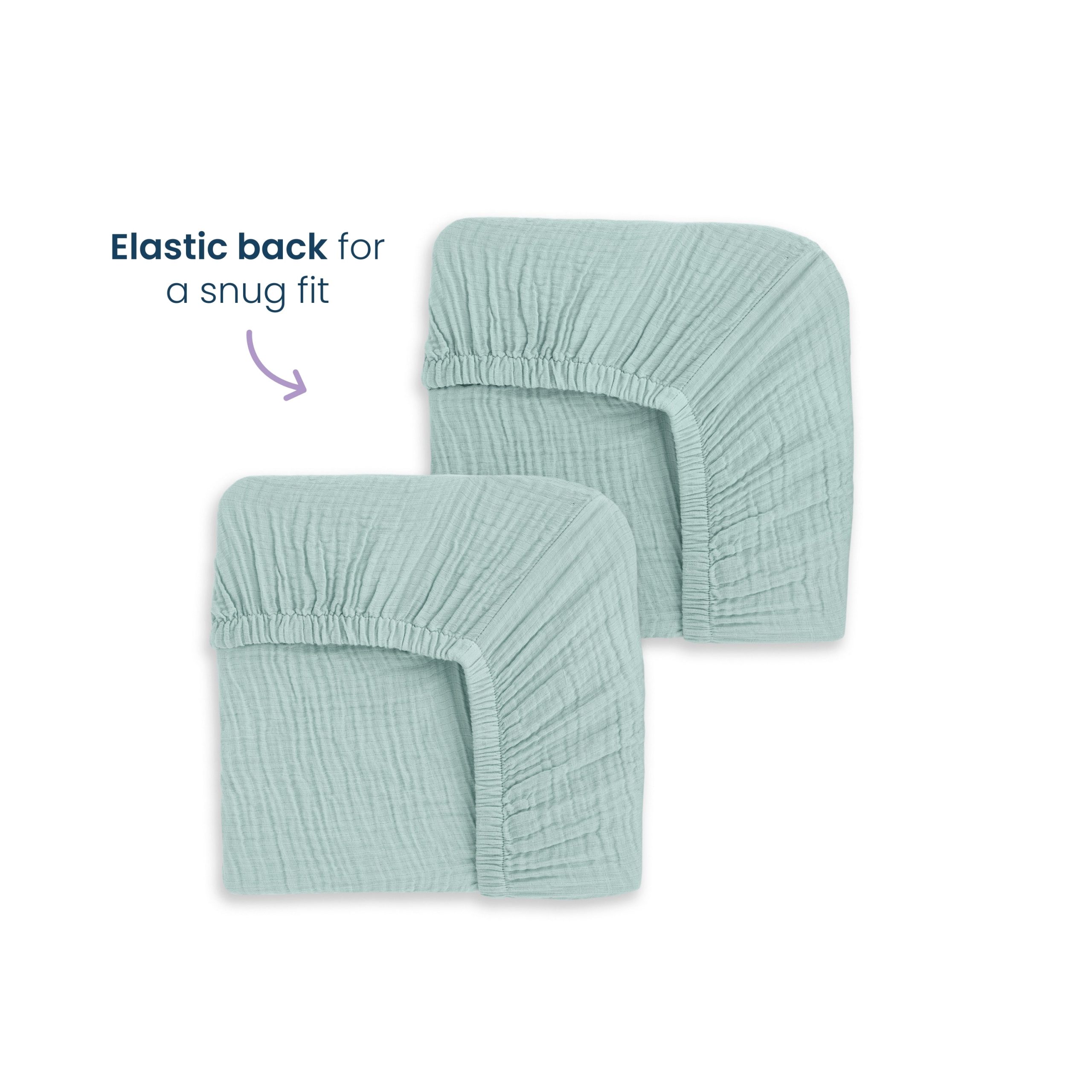 Fitted Crib Sheets 100% Organic Cotton Muslin 2 Pack - Image 2