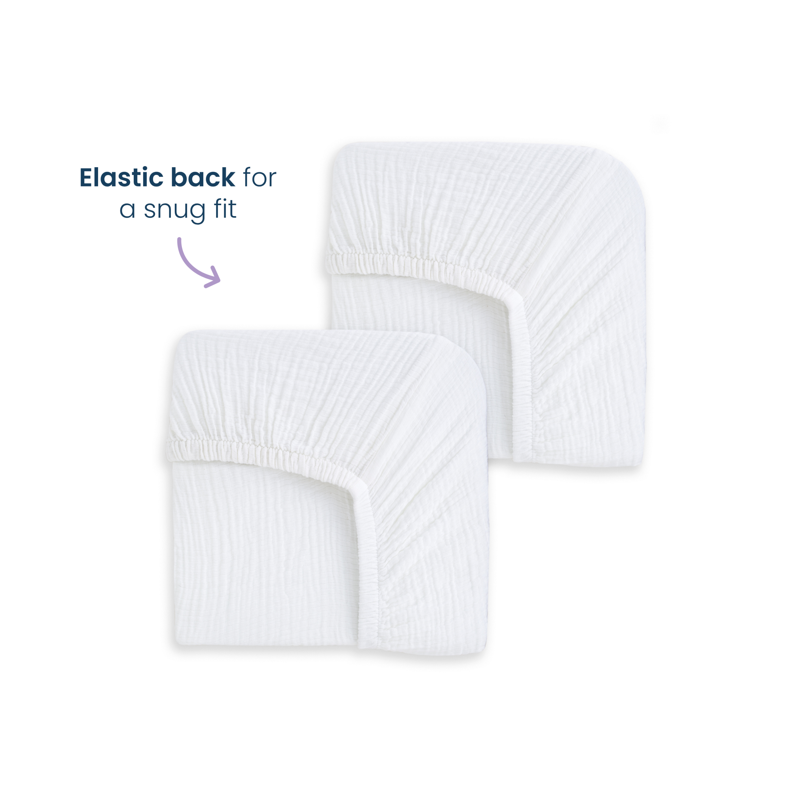 Fitted Crib Sheets 100% Organic Cotton Muslin 2 Pack - Image 2