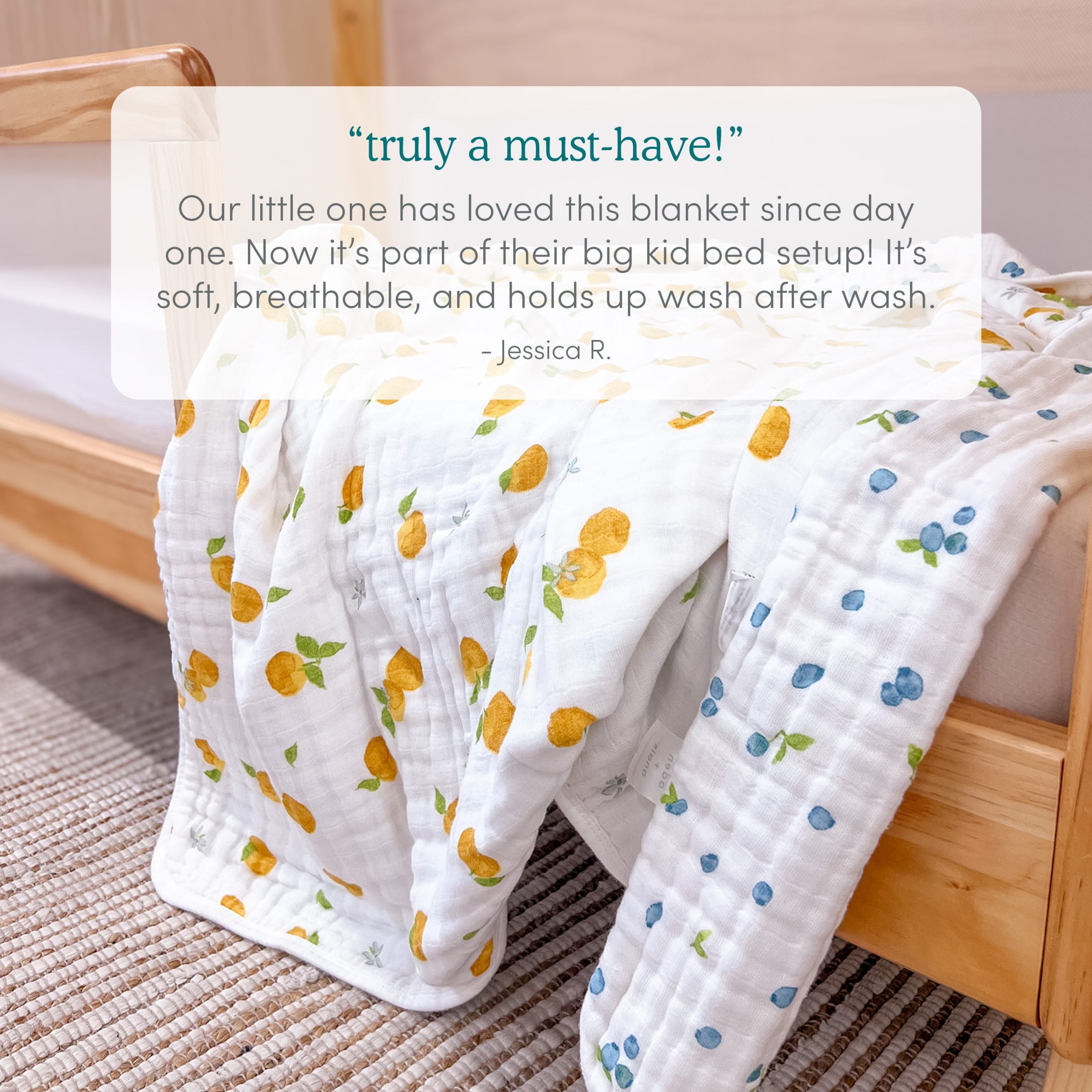 organic cotton muslin dream blanket - Image 6