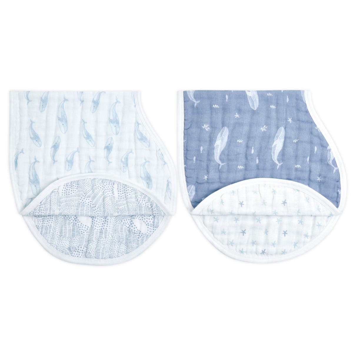 organic cotton muslin burpy bibs 2 pack