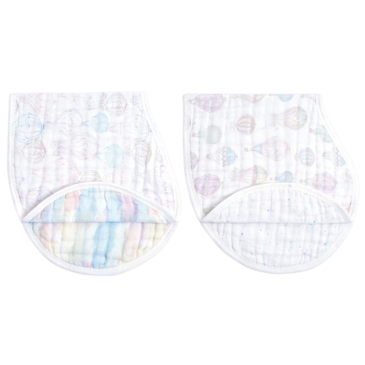 organic cotton muslin burpy bibs 2 pack