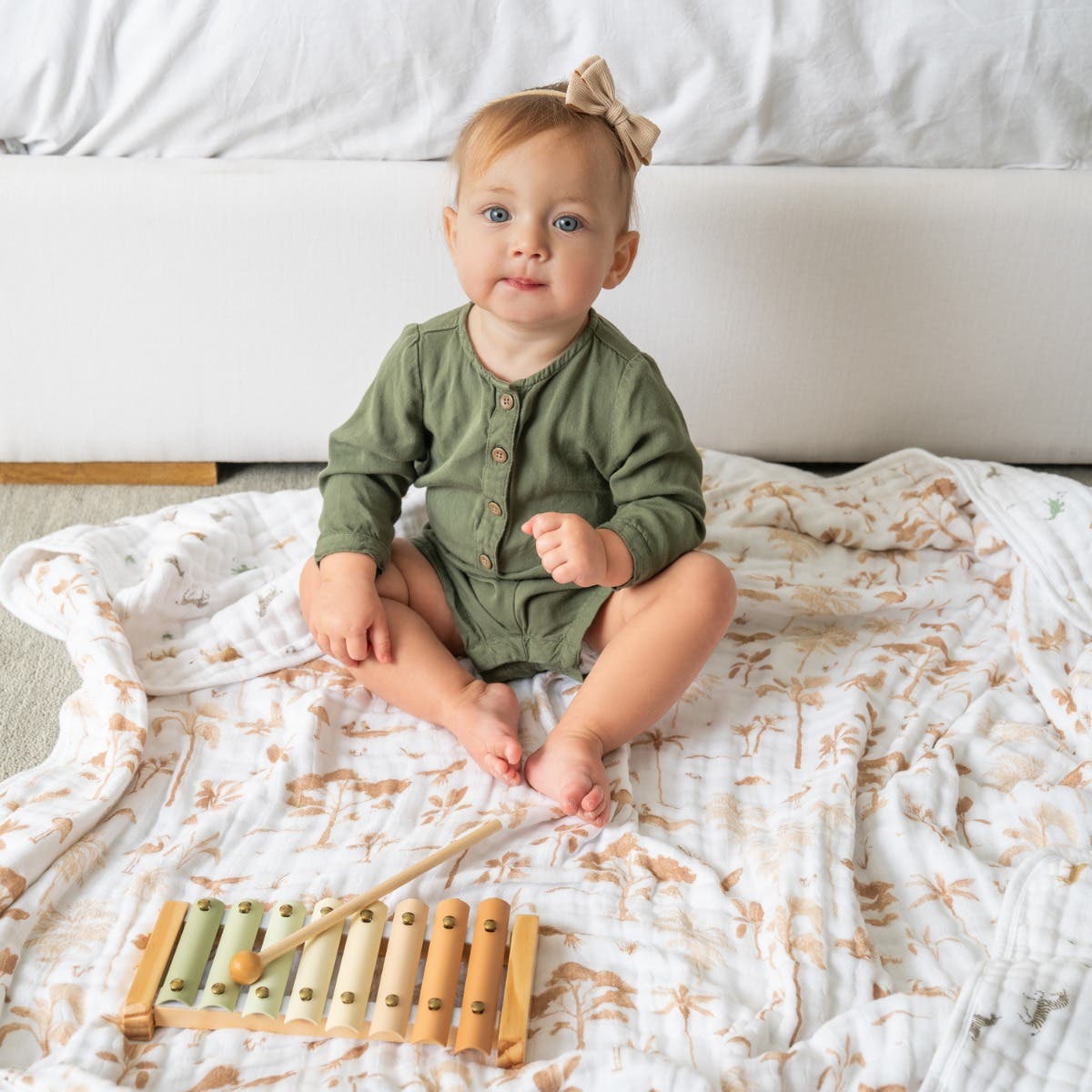 organic cotton muslin dream blanket - Image 2