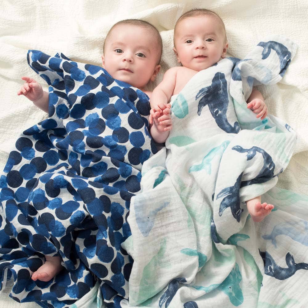 boutique 100% cotton muslin swaddle blanket 4 pack - Image 2