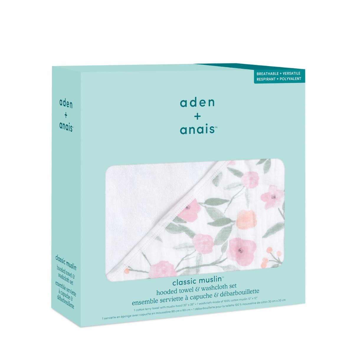 boutique 100% cotton oversized muslin backed towel + washcloth set - Image 4