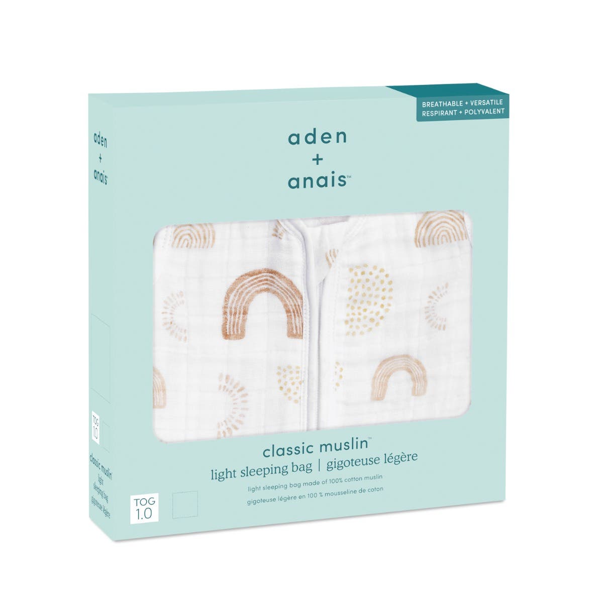 boutique 100% cotton muslin light sleep sack TOG 1.0 - Image 3
