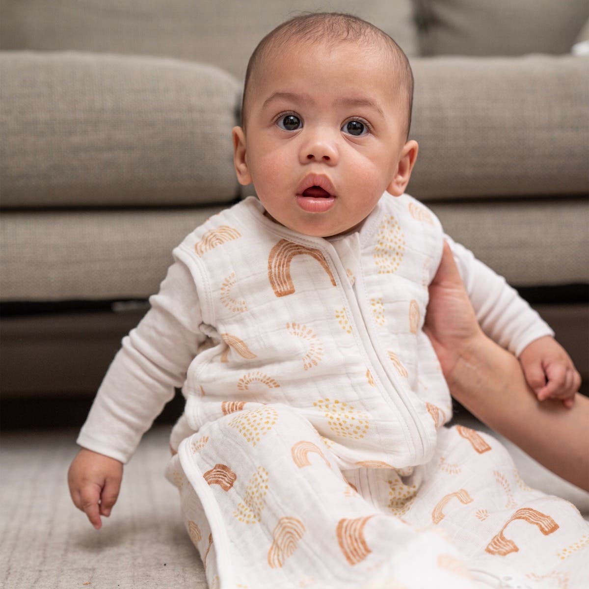 boutique 100% cotton muslin light sleep sack TOG 1.0 - Image 2