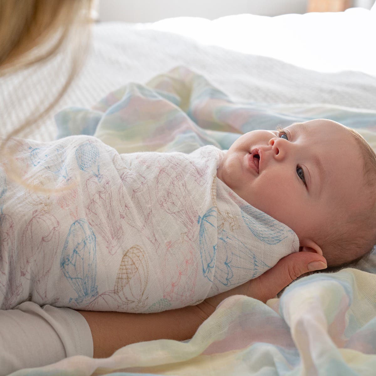 organic cotton muslin swaddle blanket 4 pack - Image 3