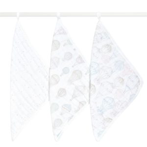 organic cotton muslin oversized washcloths 3 pack