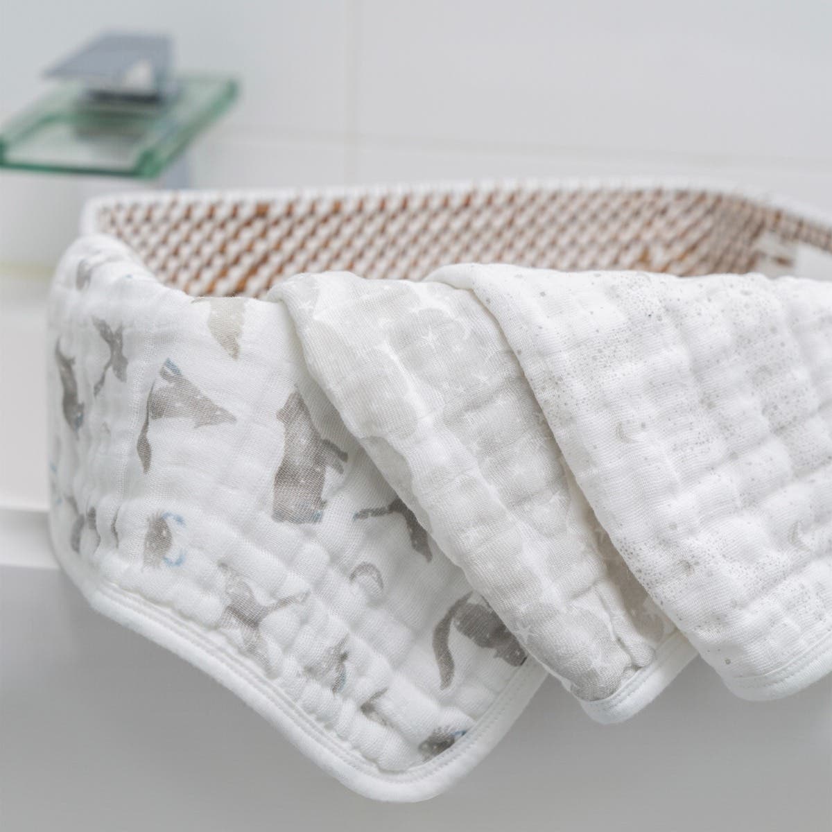 organic cotton muslin oversized washcloths 3 pack - Image 3