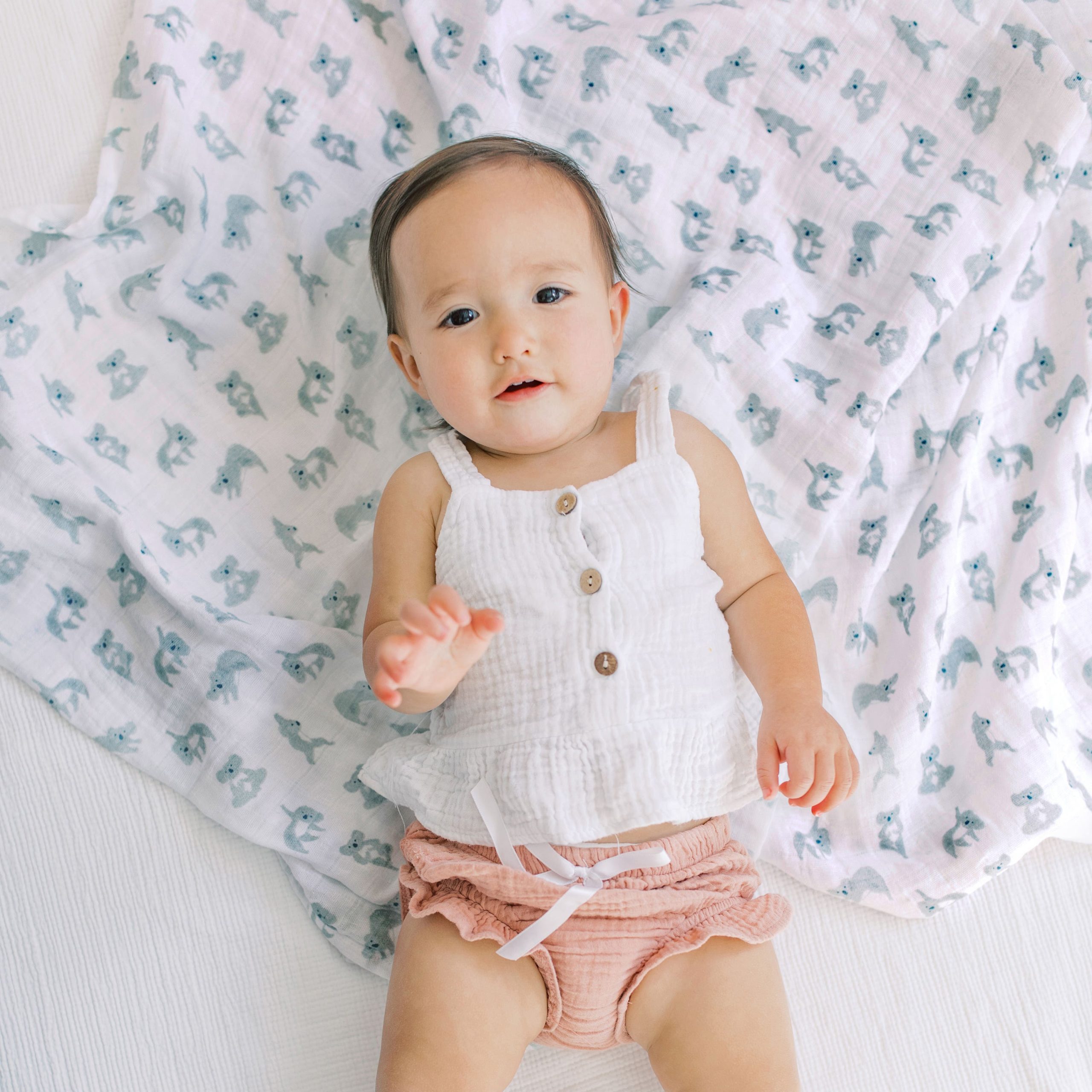 boutique 100% cotton muslin swaddle blanket - Image 2