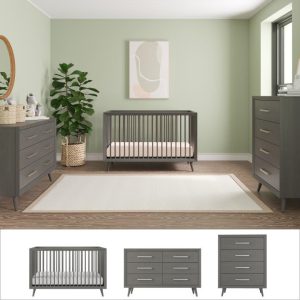 Cranbrook 3 Piece Nursery Set with Crib. Dresser and Chest