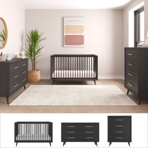 Cranbrook 3 Piece Nursery Set with Crib. Dresser and Chest