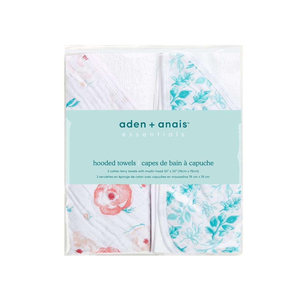 essentials cotton muslin hooded towels 2 pack - Image 2