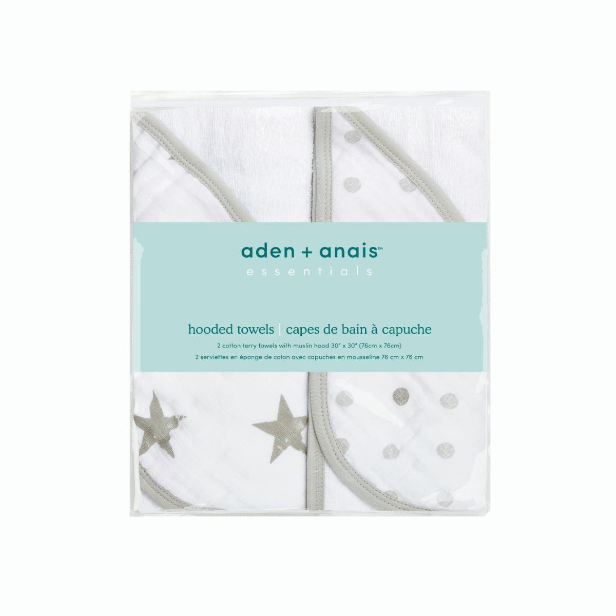 essentials cotton muslin hooded towels 2 pack - Image 2