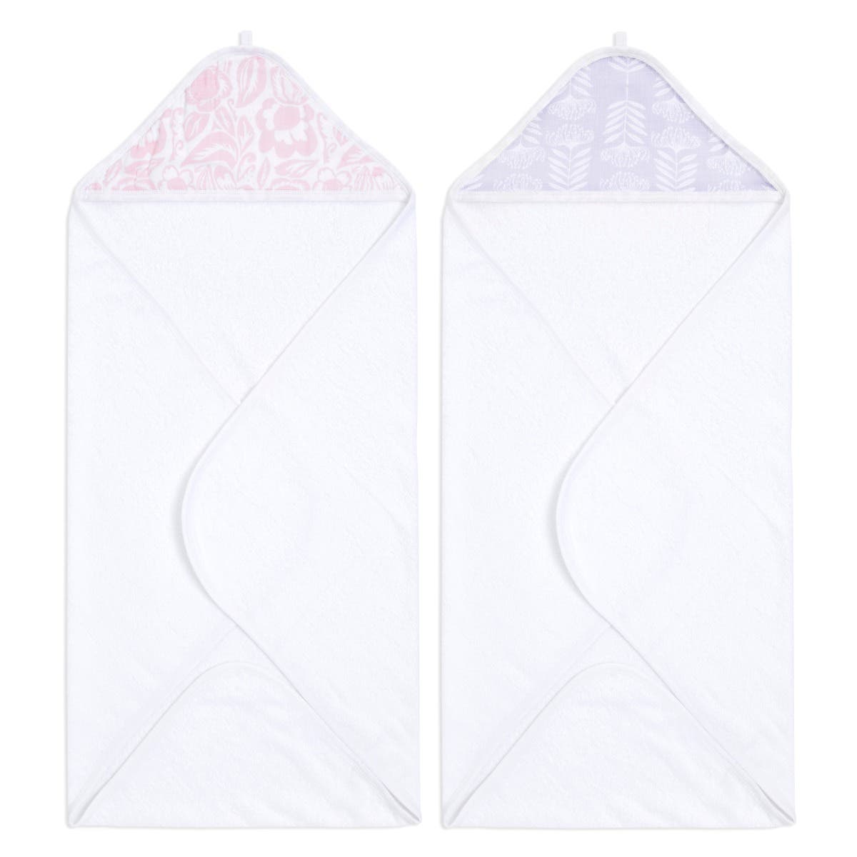 essentials cotton muslin hooded towels 2 pack