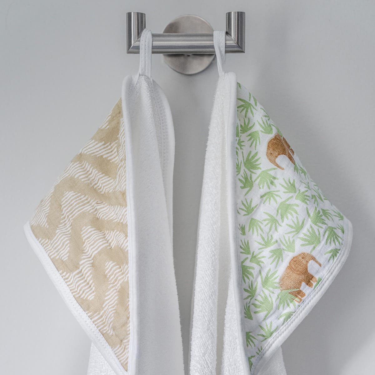 essentials cotton muslin hooded towels 2 pack - Image 2