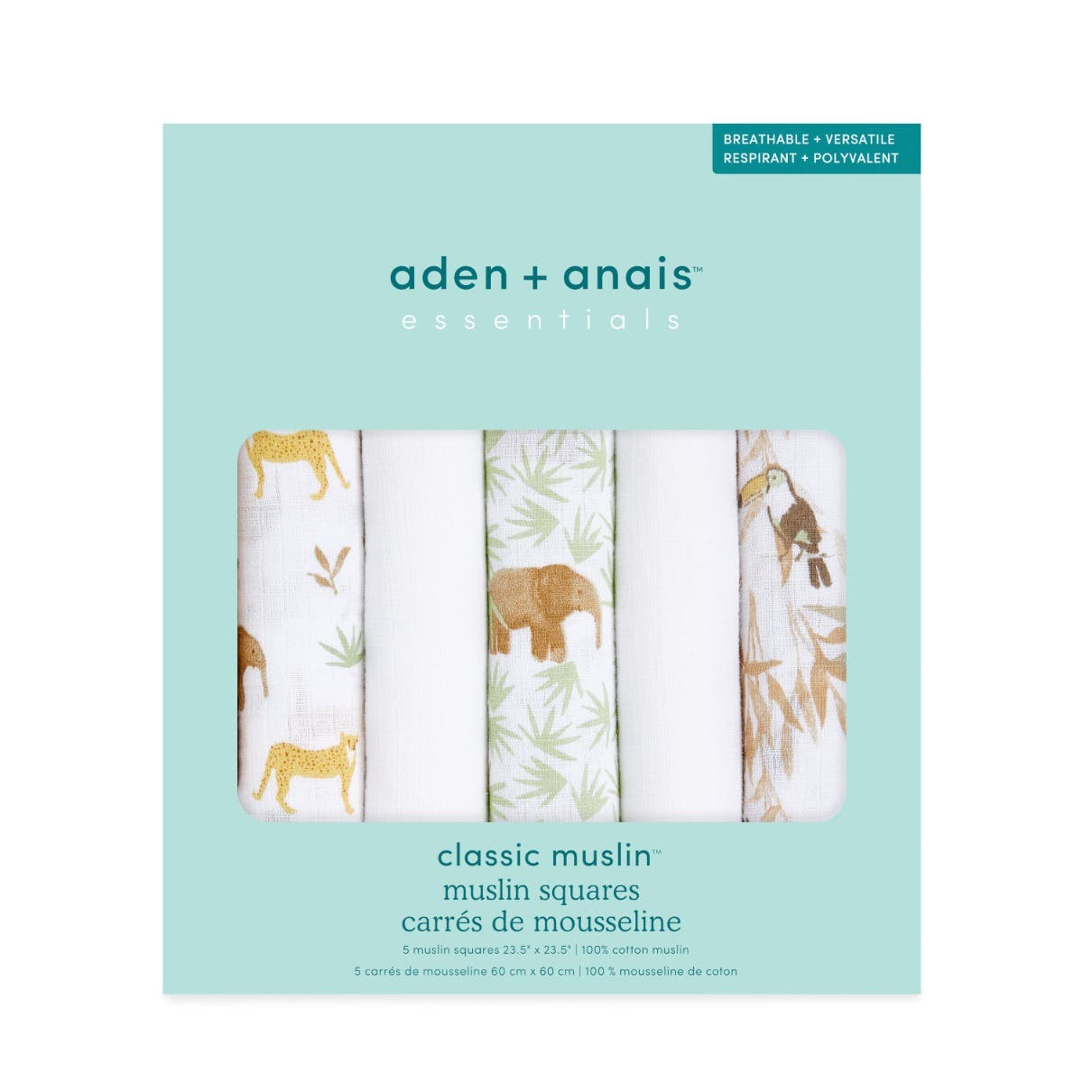 essentials cotton muslin musy squares 5 pack - Image 3