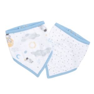 essentials cotton muslin bandana bibs 2 pack