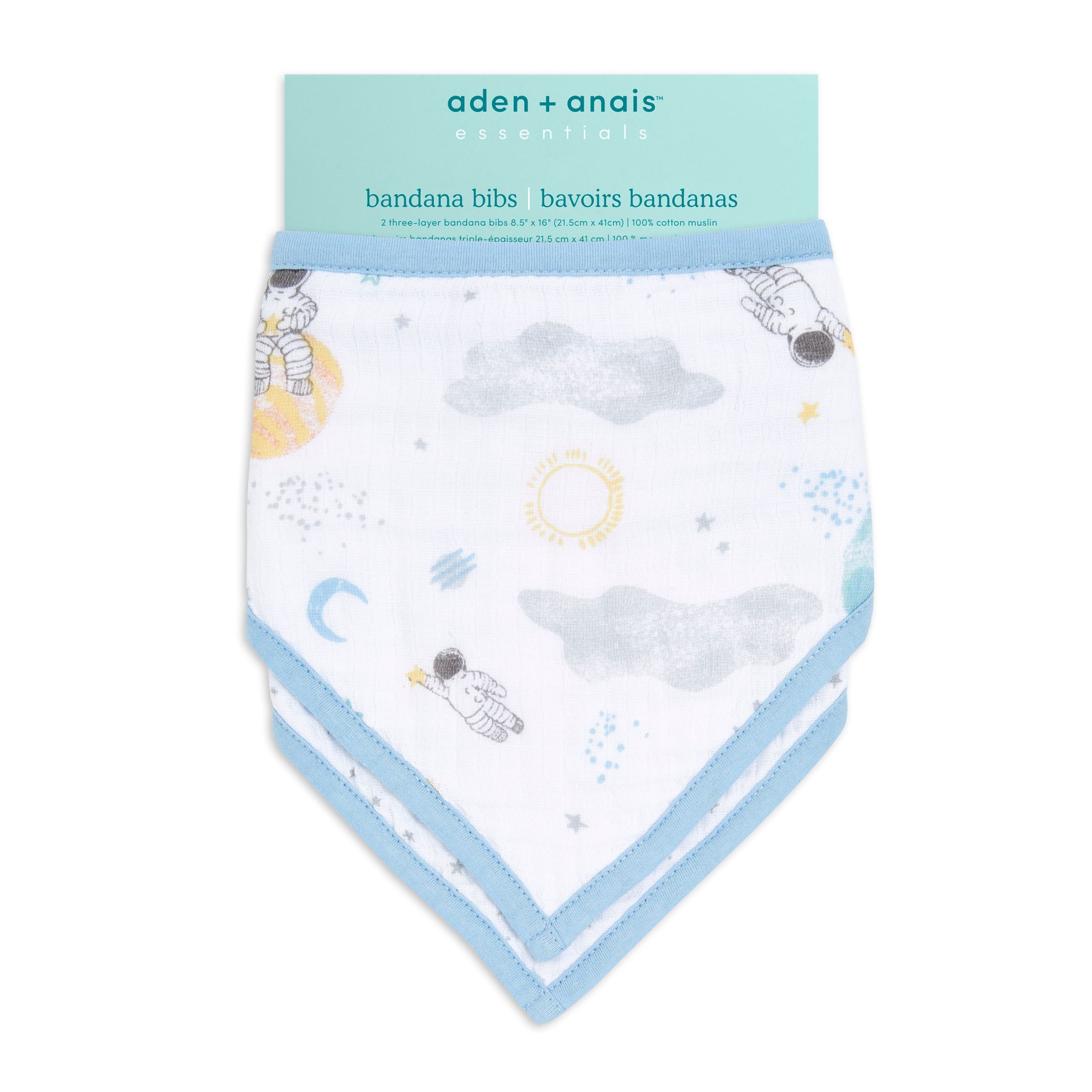 essentials cotton muslin bandana bibs 2 pack - Image 4