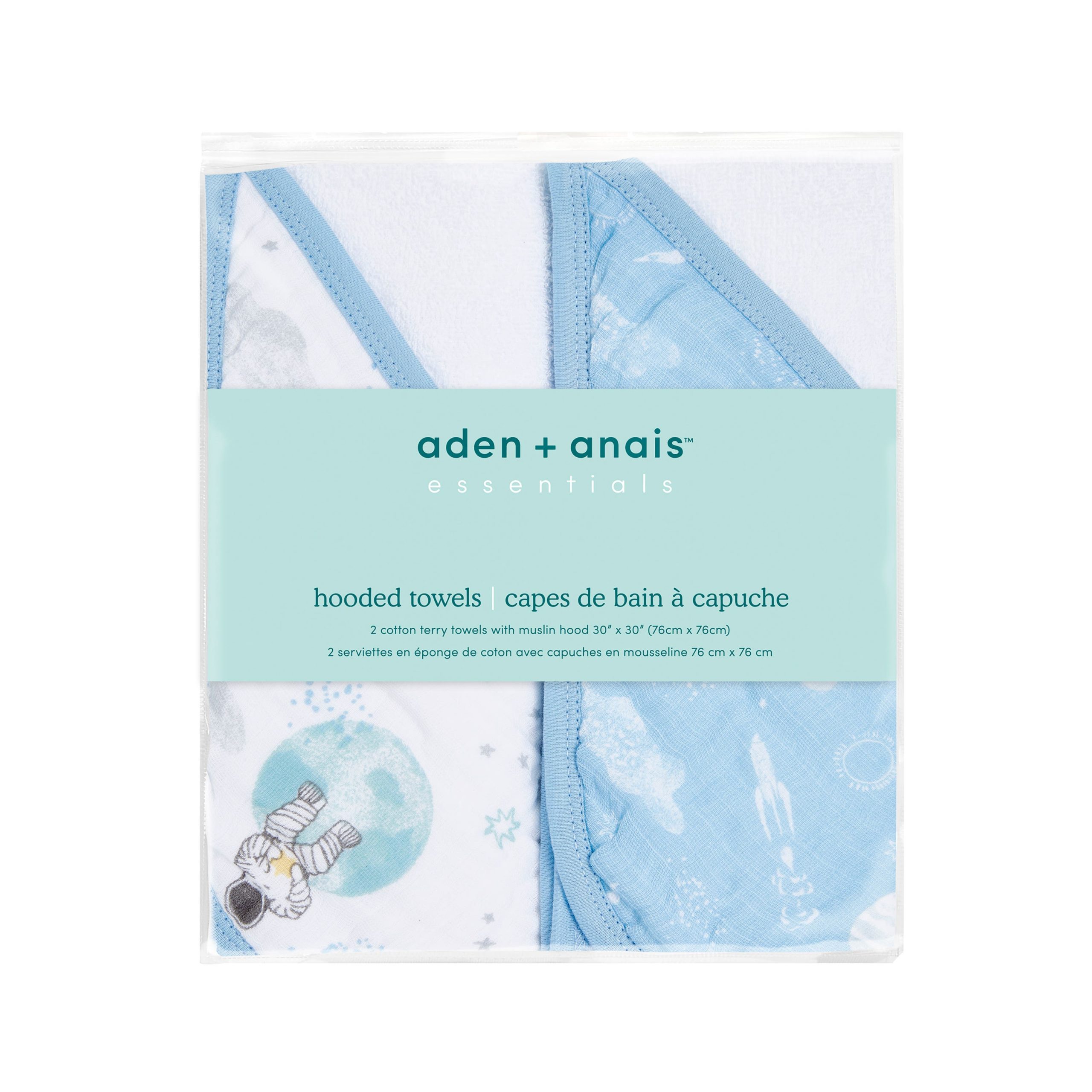 essentials cotton muslin hooded towels 2 pack - Image 4