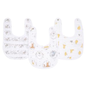 Disney™ essentials cotton muslin snap bibs 3 pack