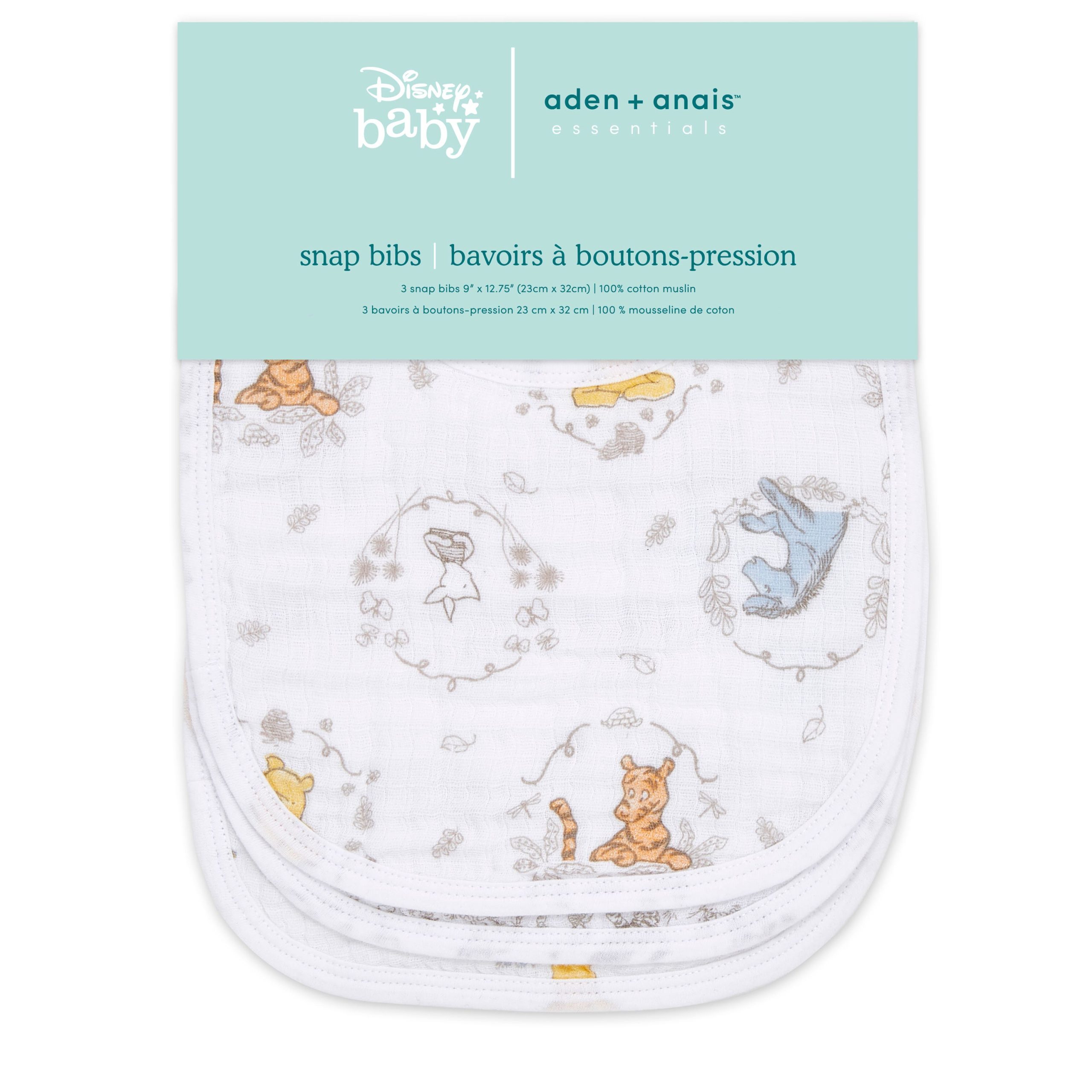 Disney™ essentials cotton muslin snap bibs 3 pack - Image 2