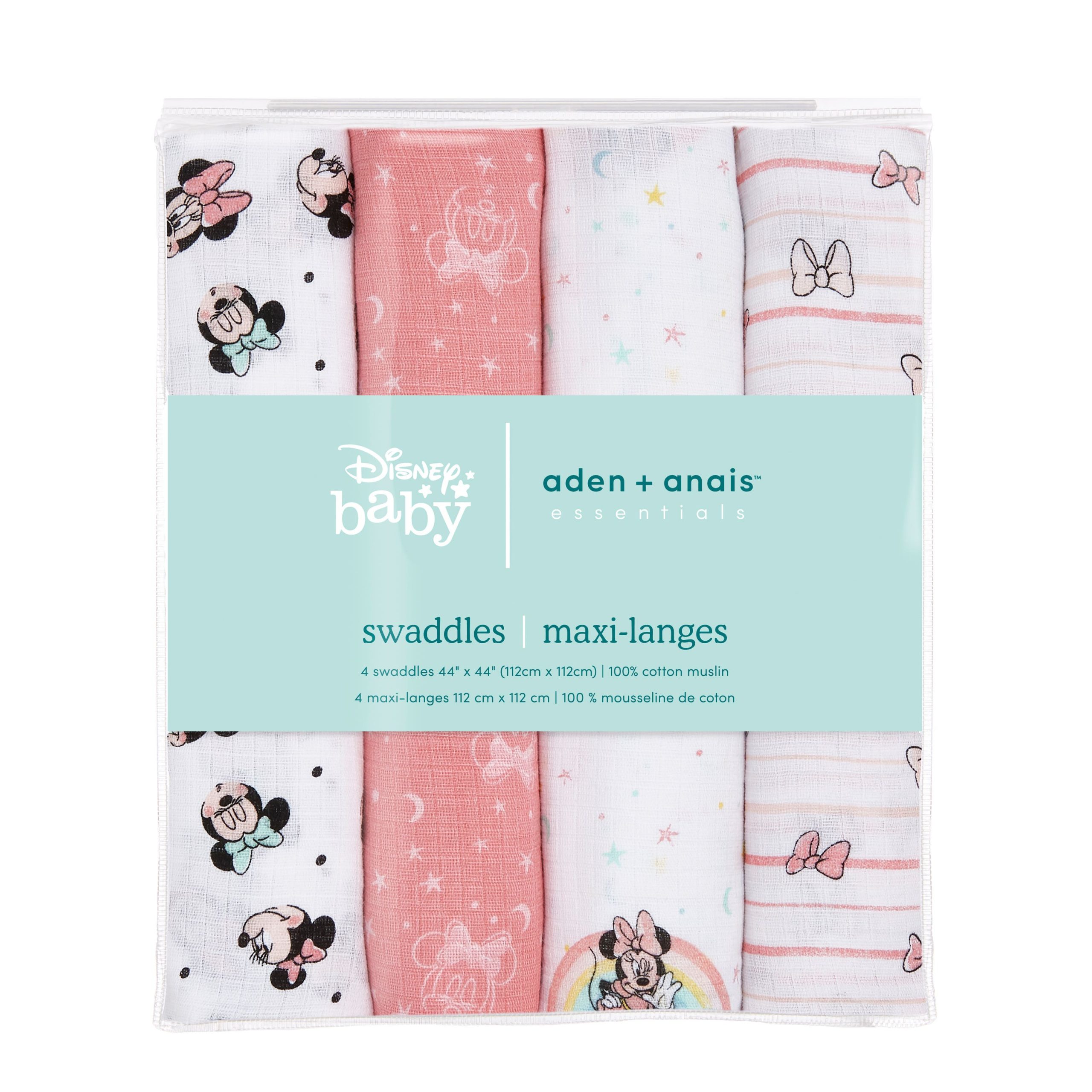 Disney™ essentials cotton muslin swaddle blanket 4 pack - Image 6