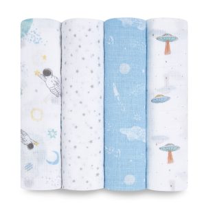 essentials cotton muslin swaddle blanket 4 pack