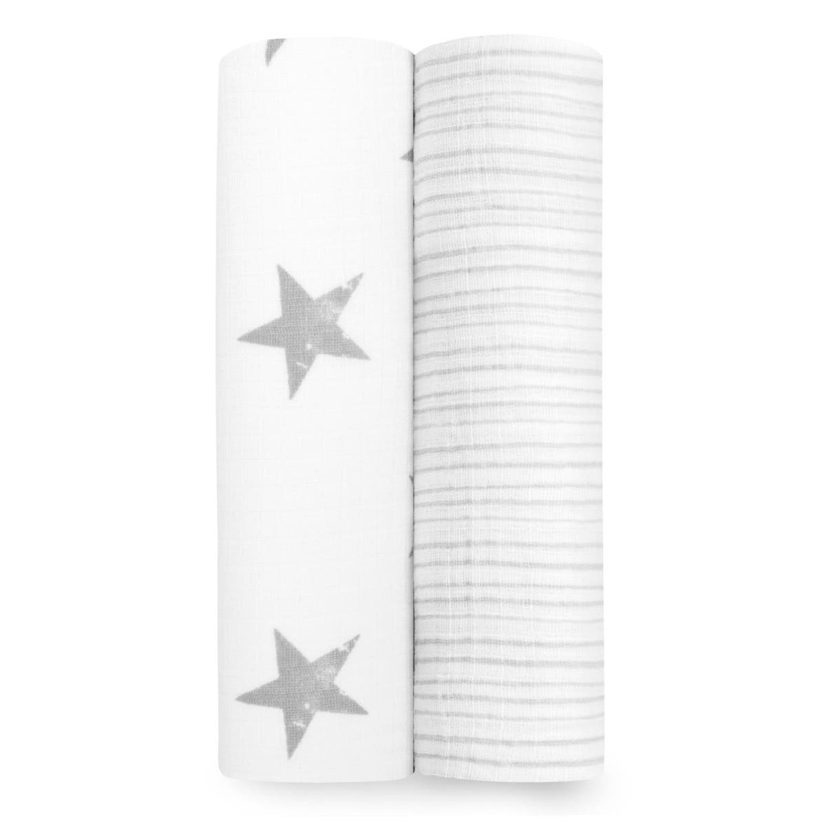 essentials cotton muslin swaddle blanket 2 pack
