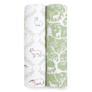 essentials cotton muslin swaddle blanket 2 pack