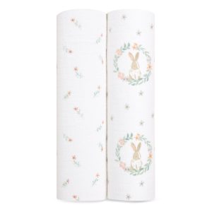 essentials cotton muslin swaddle blanket 2 pack