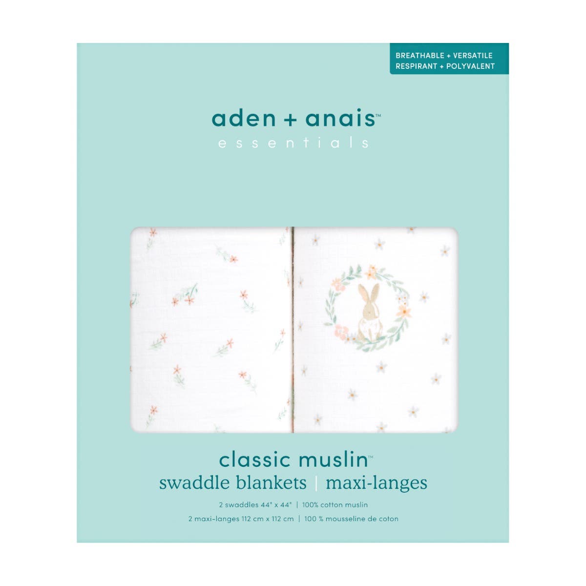 essentials cotton muslin swaddle blanket 2 pack - Image 6