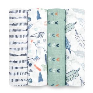 essentials cotton muslin swaddle blanket 4 pack