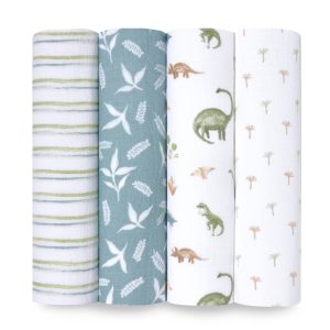 essentials cotton muslin swaddle blanket 4 pack