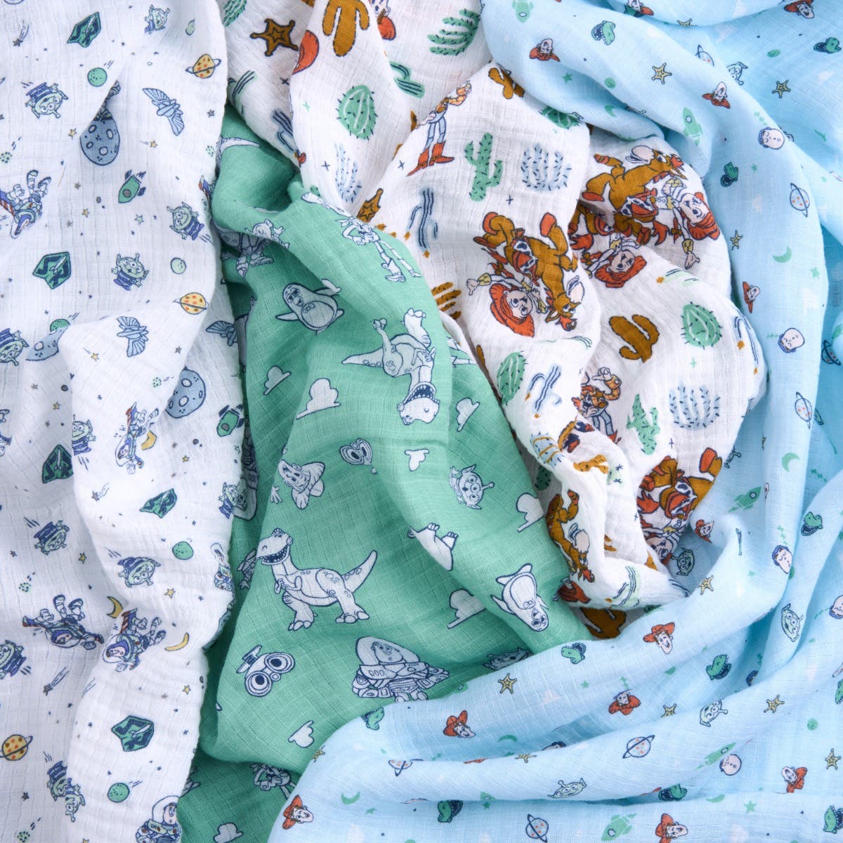 Disney™ Toy Story essentials cotton muslin swaddle blanket 4 pack - Image 4